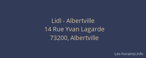 Lidl - Albertville