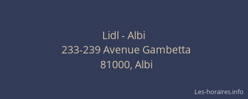 Lidl - Albi