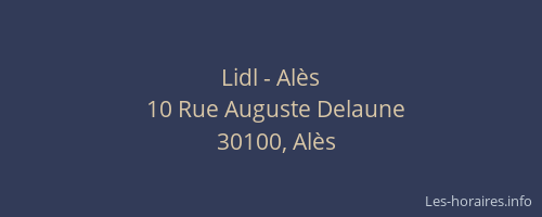 Lidl - Al&egrave;s