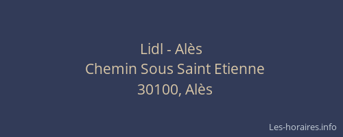 Lidl - Al&egrave;s