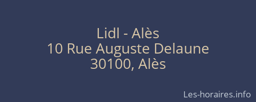 Lidl - Alès