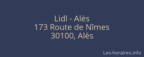 Lidl - Alès
