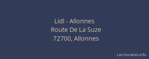 Lidl - Allonnes