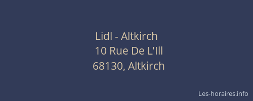 Lidl - Altkirch