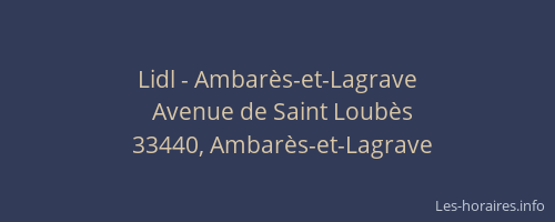 Lidl - Ambarès-et-Lagrave
