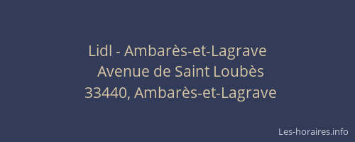 Lidl - Ambar&egrave;s-et-Lagrave