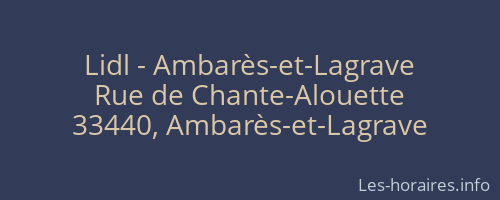 Lidl - Ambarès-et-Lagrave