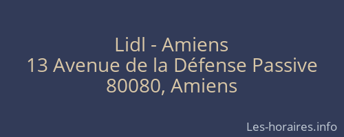 Lidl - Amiens