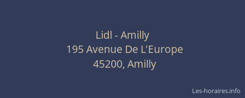 Lidl - Amilly