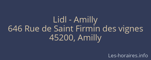 Lidl - Amilly