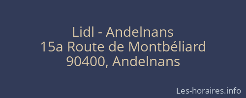 Lidl - Andelnans