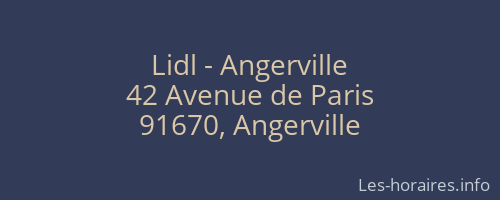 Lidl - Angerville