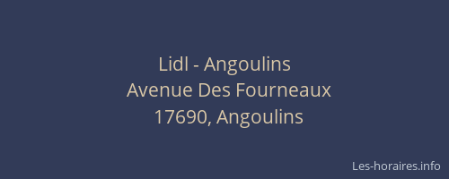 Lidl - Angoulins