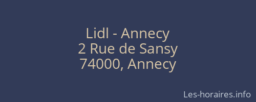Lidl - Annecy