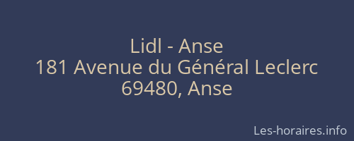 Lidl - Anse