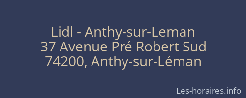 Lidl - Anthy-sur-Leman