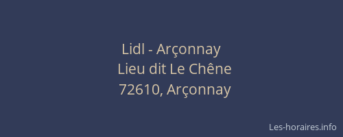 Lidl - Arçonnay