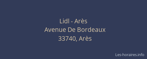 Lidl - Arès