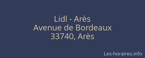 Lidl - Arès