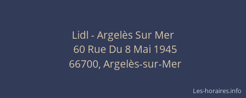 Lidl - Argel&egrave;s Sur Mer