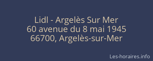Lidl - Argelès Sur Mer