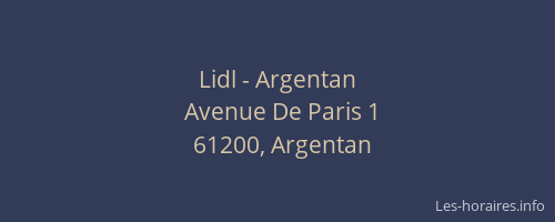 Lidl - Argentan