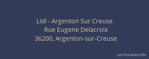 Lidl - Argenton Sur Creuse