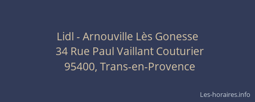 Lidl - Arnouville Lès Gonesse