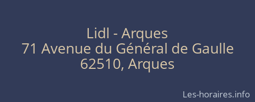 Lidl - Arques