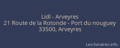 Lidl - Arveyres