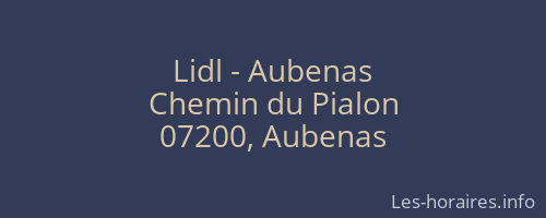 Lidl - Aubenas