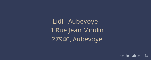 Lidl - Aubevoye