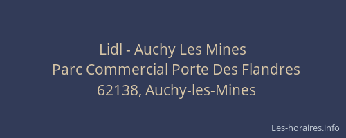 Lidl - Auchy Les Mines