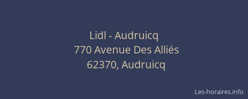 Lidl - Audruicq