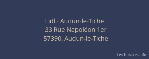 Lidl - Audun-le-Tiche