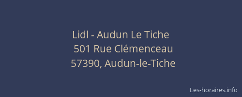 Lidl - Audun Le Tiche