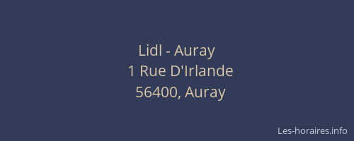 Lidl - Auray