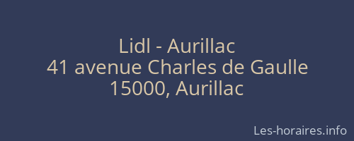 Lidl - Aurillac