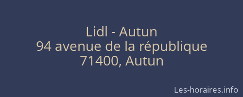Lidl - Autun