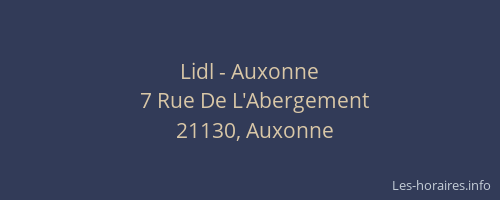 Lidl - Auxonne