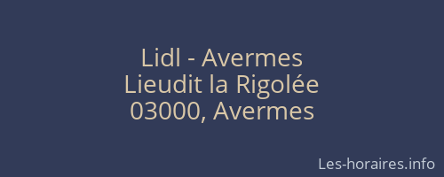 Lidl - Avermes