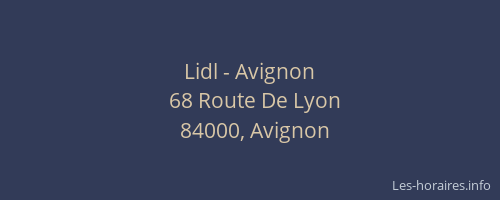 Lidl - Avignon