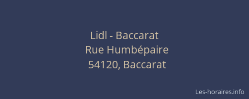 Lidl - Baccarat