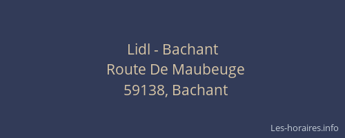 Lidl - Bachant