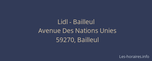 Lidl - Bailleul