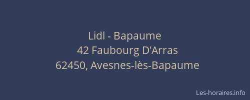 Lidl - Bapaume