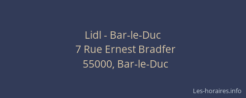 Lidl - Bar-le-Duc