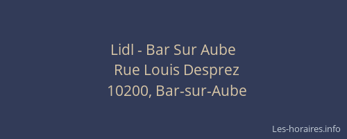 Lidl - Bar Sur Aube