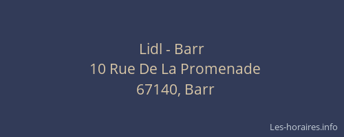 Lidl - Barr