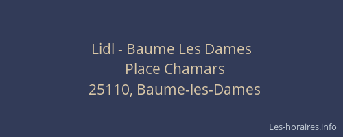 Lidl - Baume Les Dames